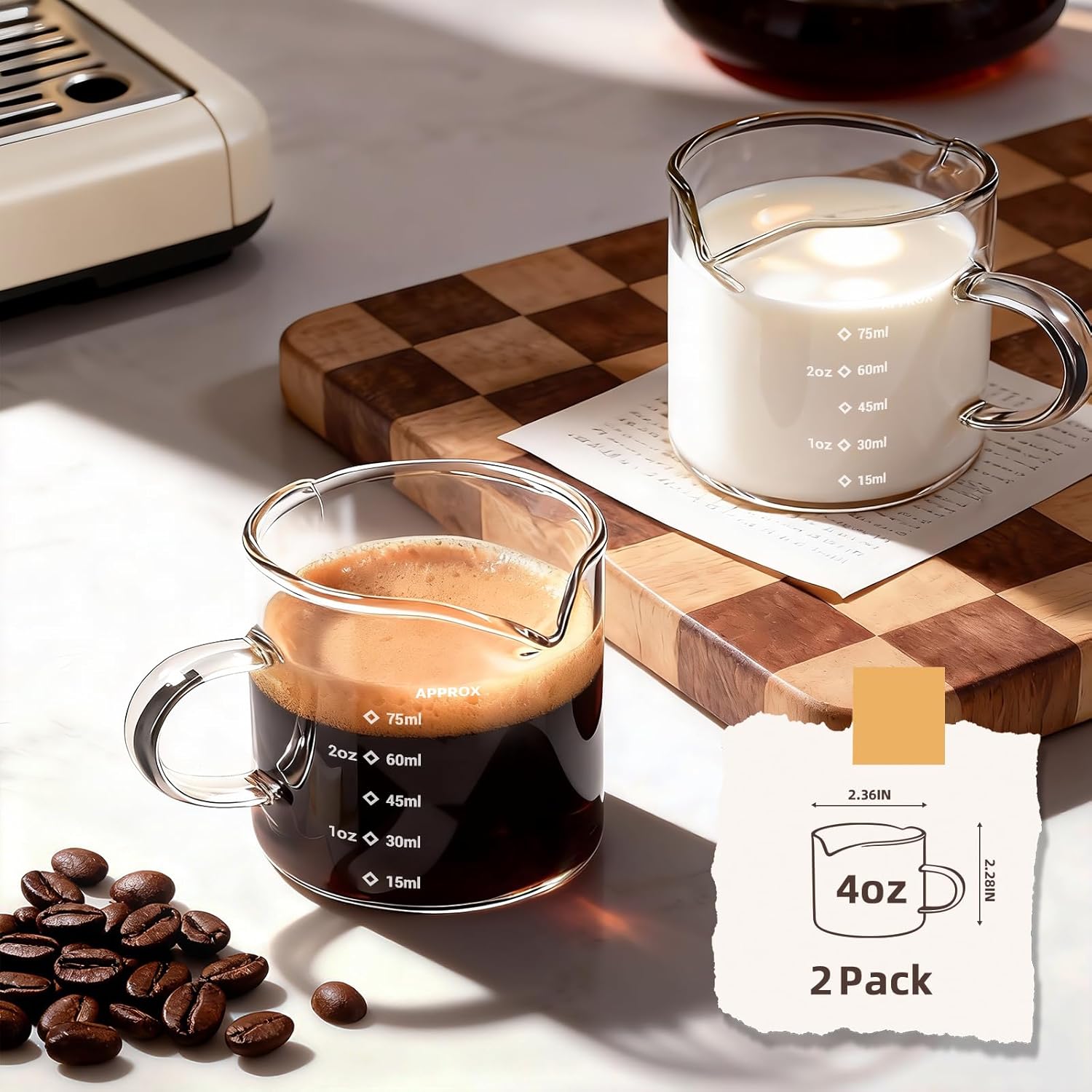 1/2 szt. Filiżanki do espresso – Espresso Shot Glass recenzja i cena